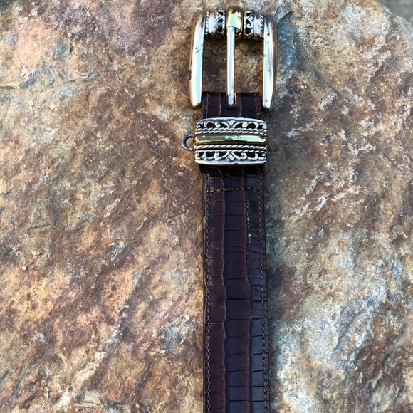 VTG Brighton 🇺🇸 Leather Belt USA Made, Size S/28 - Picture 2 of 7